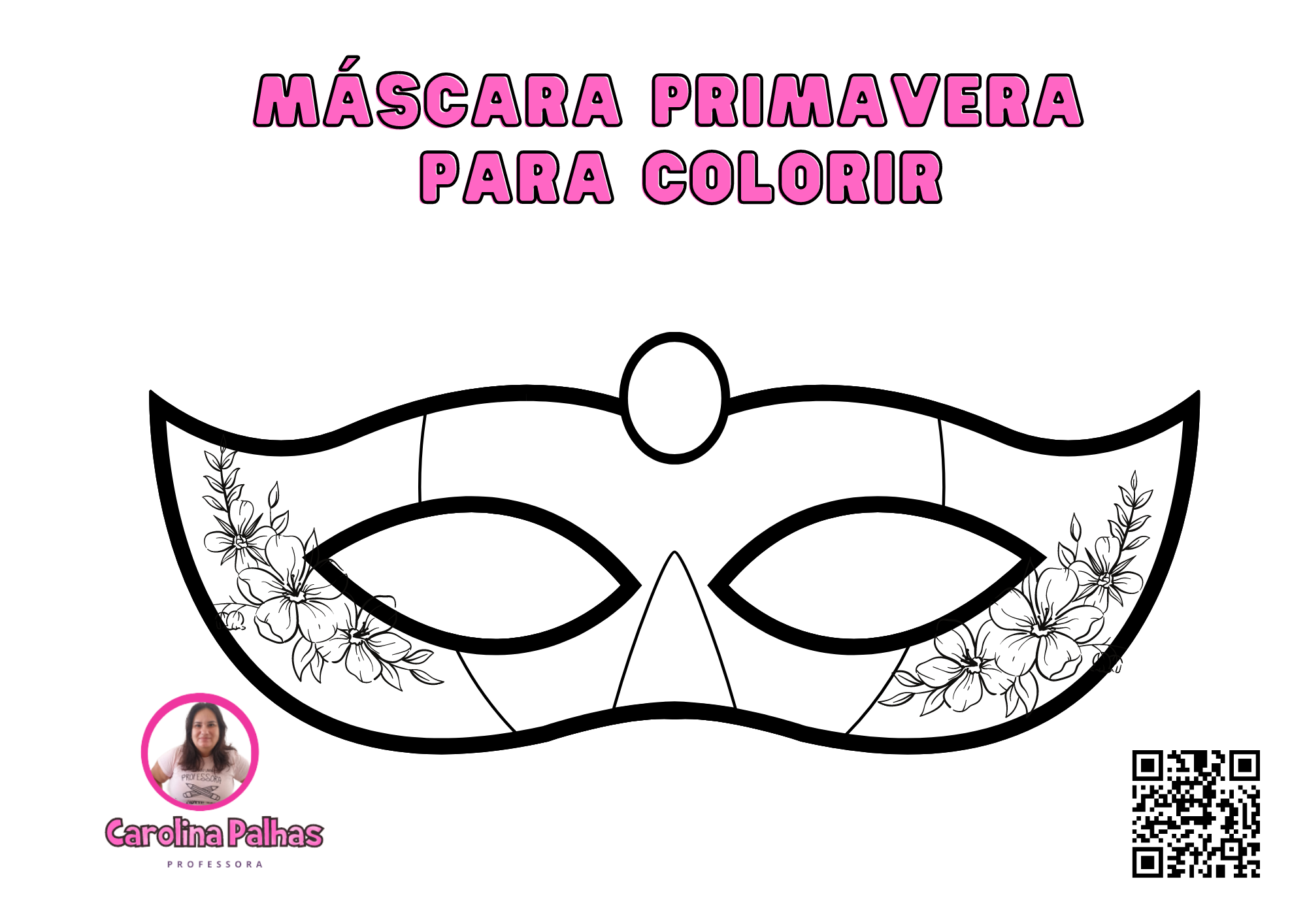 Desenho para colorir com o tema Viva a Primavera - Professora Carolina  Palhas