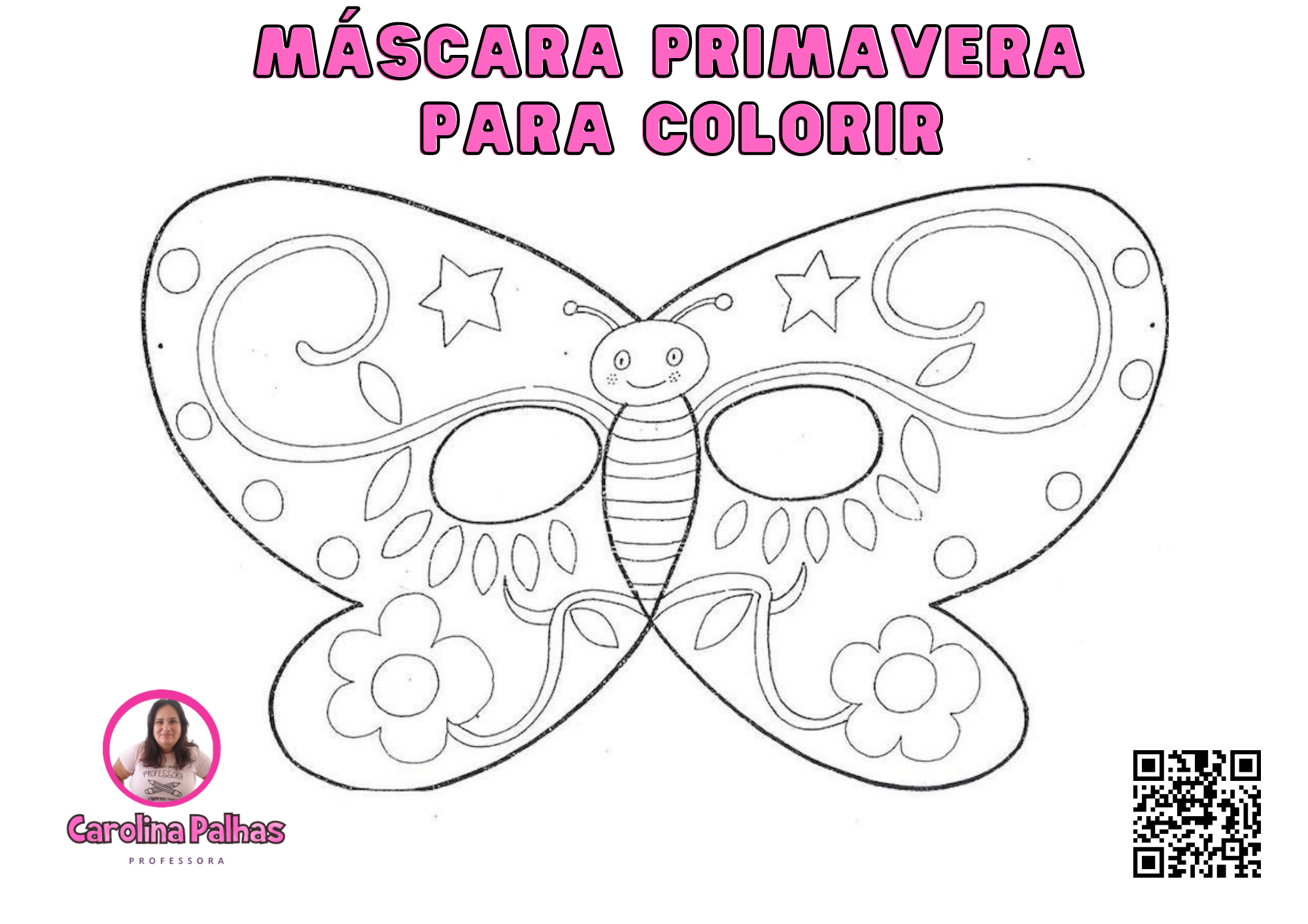 Desenho para colorir com o tema Viva a Primavera - Professora Carolina  Palhas