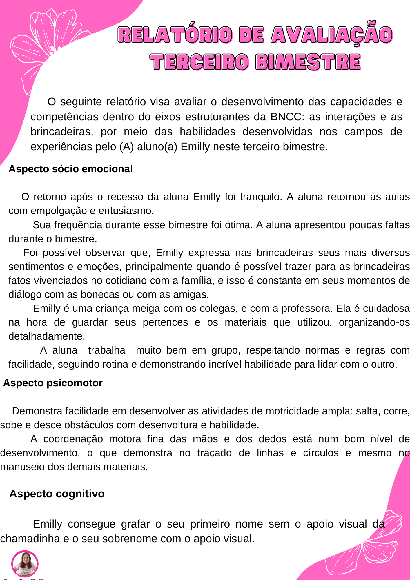 LISTA DE EXERCÍCIOS 1ºANO 4º BIMESTRE - Pedagogia