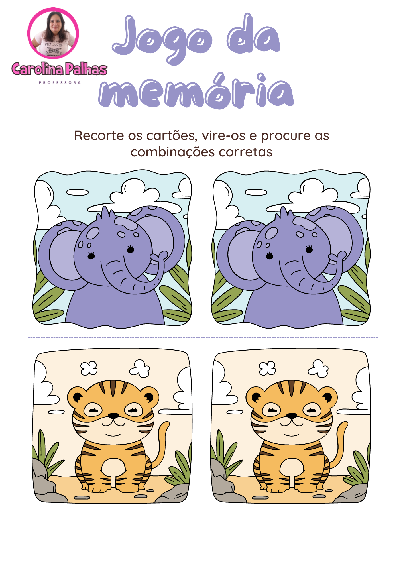 JOGO DA MEMÓRIA, OS ANIMAIS