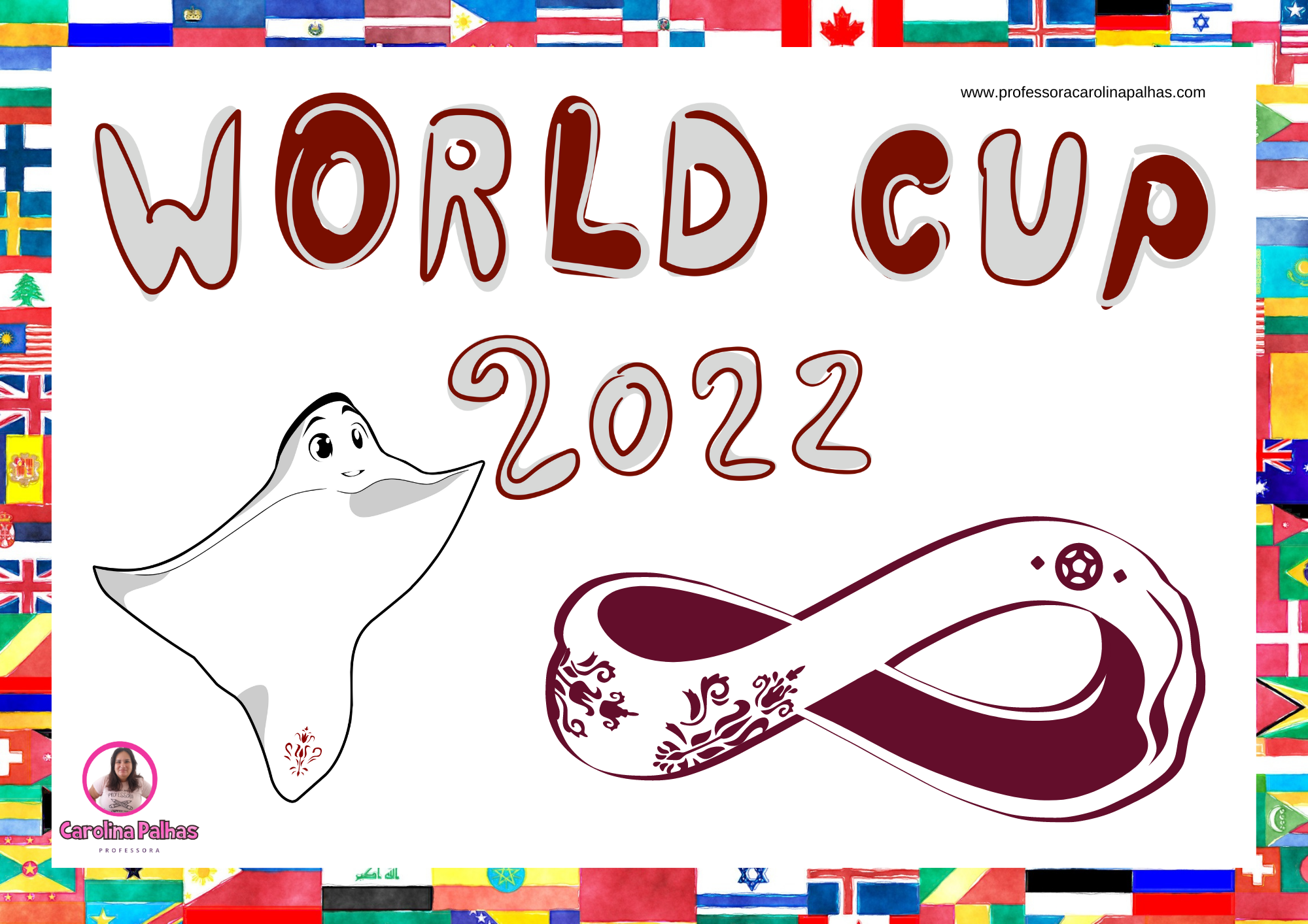 E-book de atividades dos 32 países da Copa do Mundo 2022 - Professora  Carolina Palhas