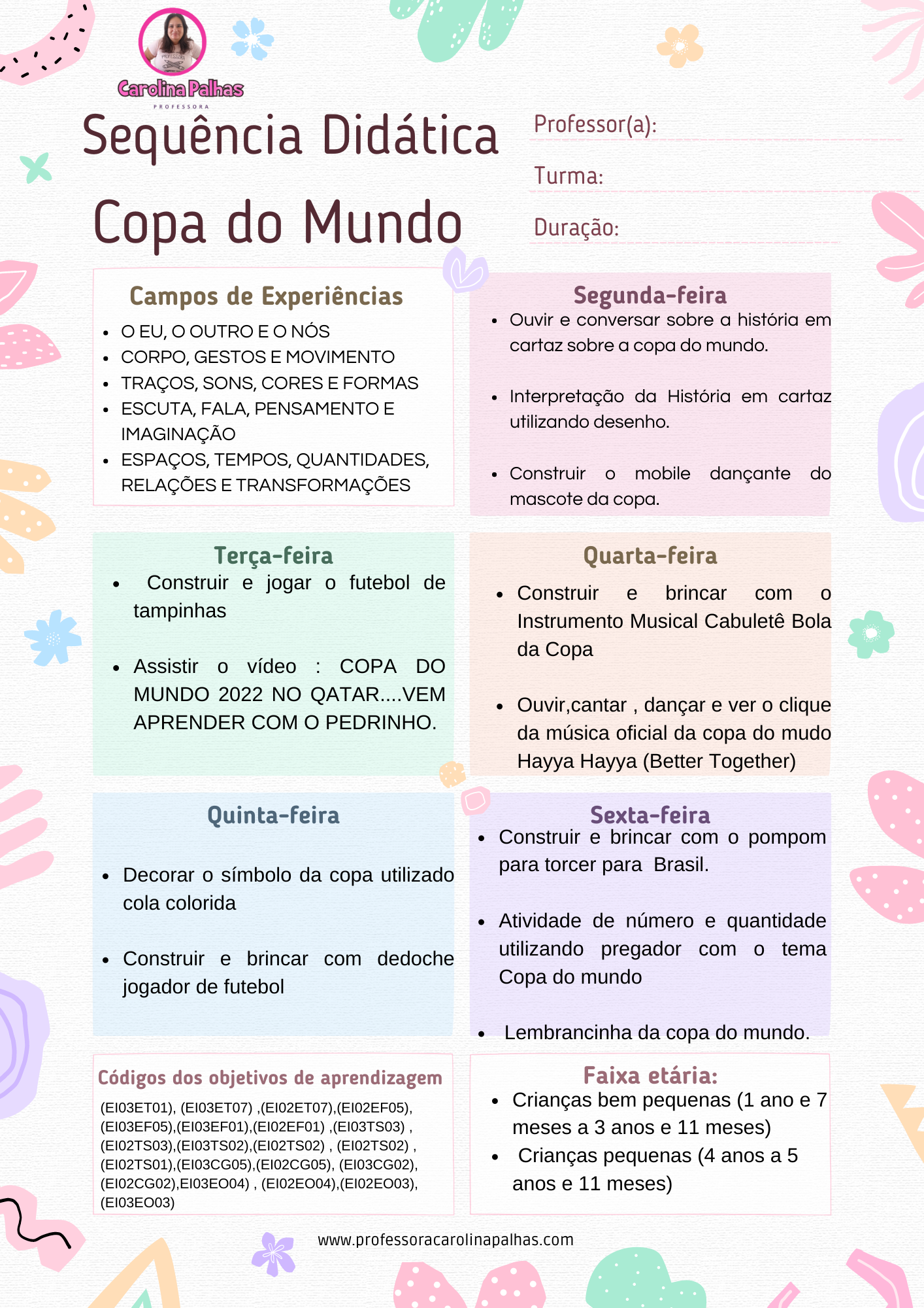 Plano de aula - 1º ano - O jogar na escola