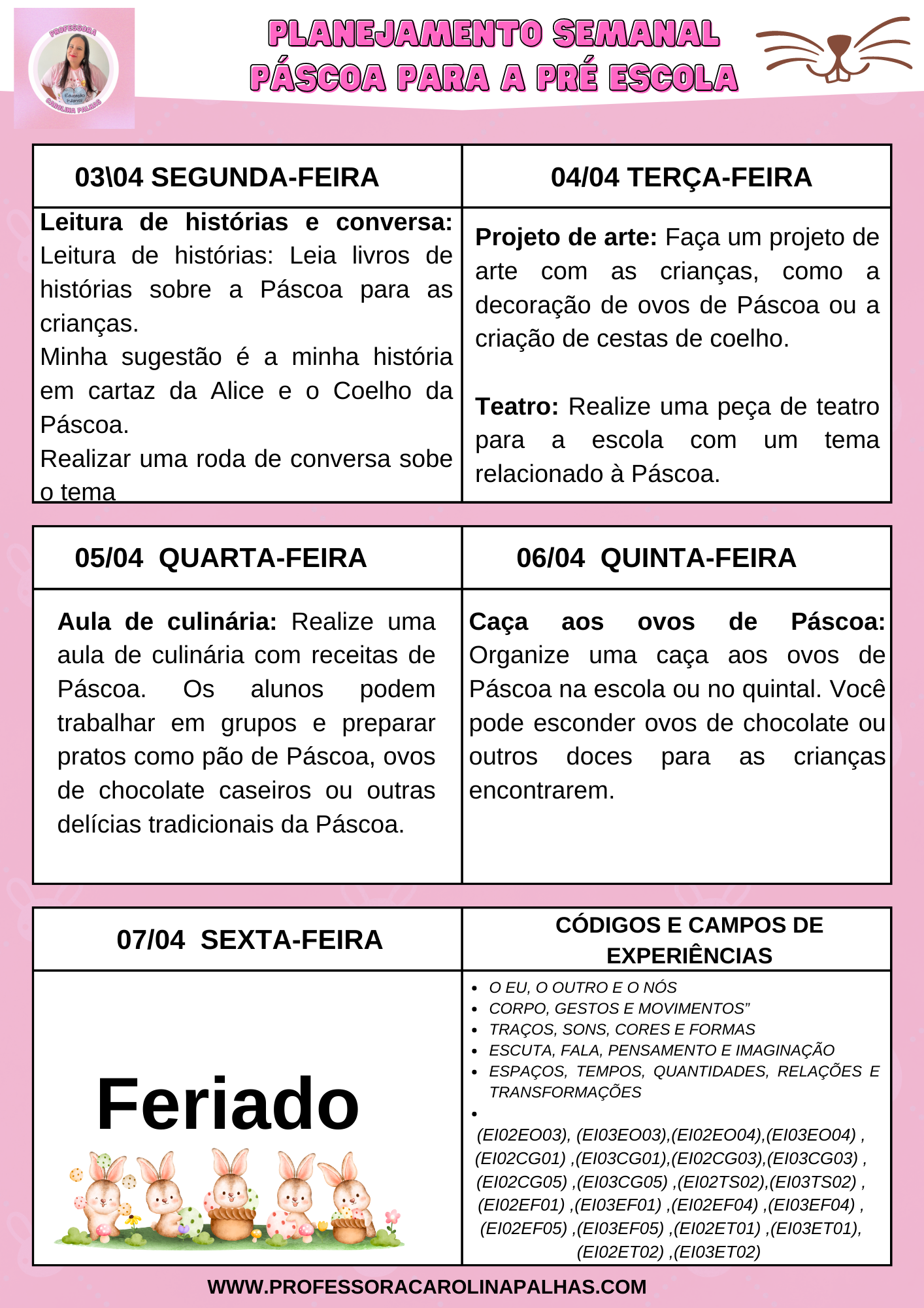 Jogos pedagógicos de Páscoa - Planos de Aula e Projetos