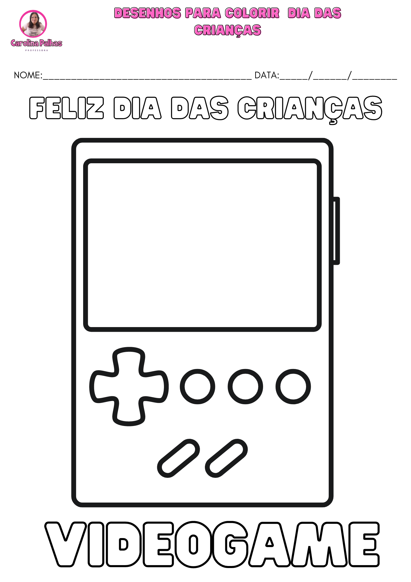 Jogos para Colorir - Desenhos Divertidos de Games para Imprimir