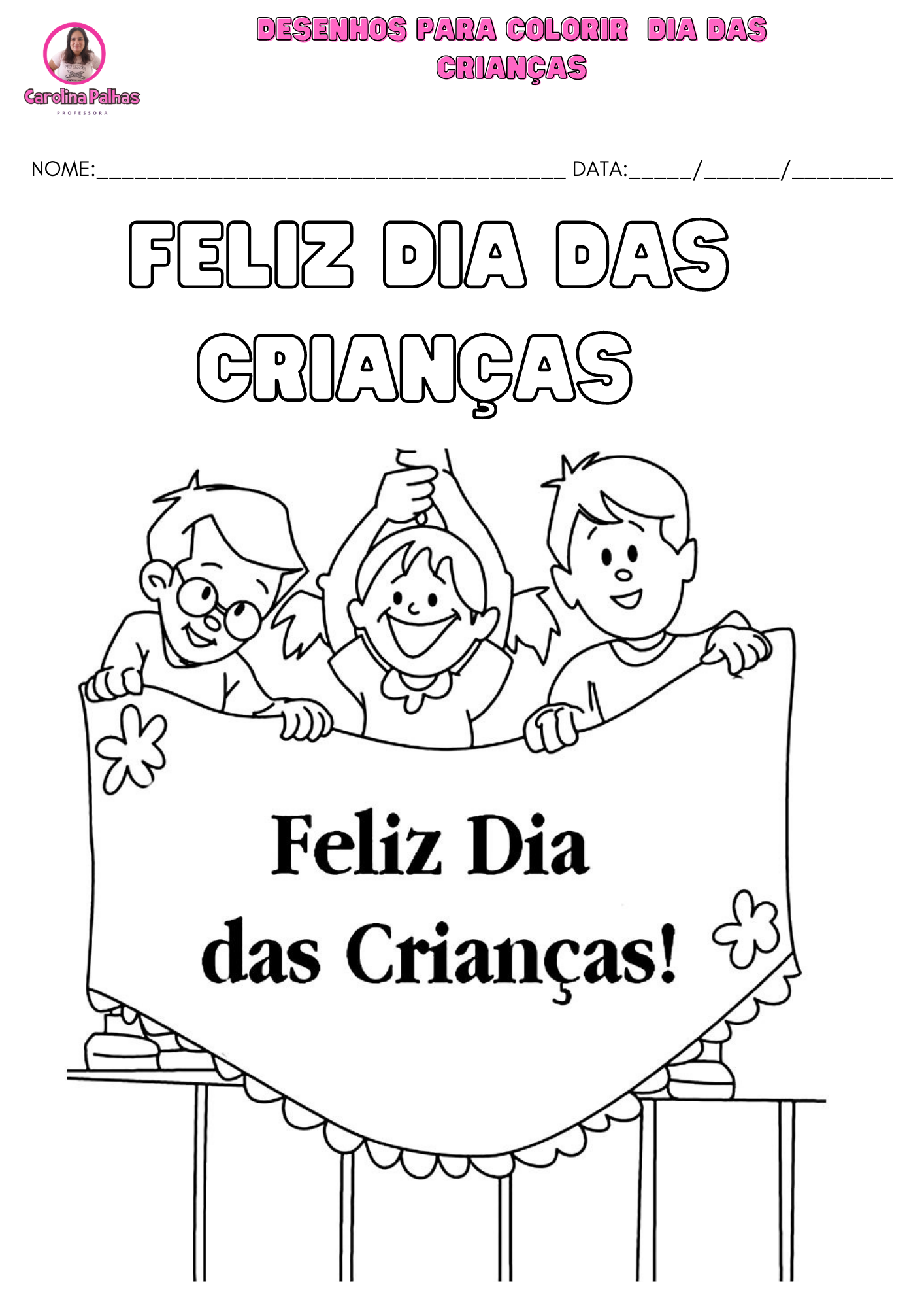 Desenhos para Colorir do Dia das Crianças 2023