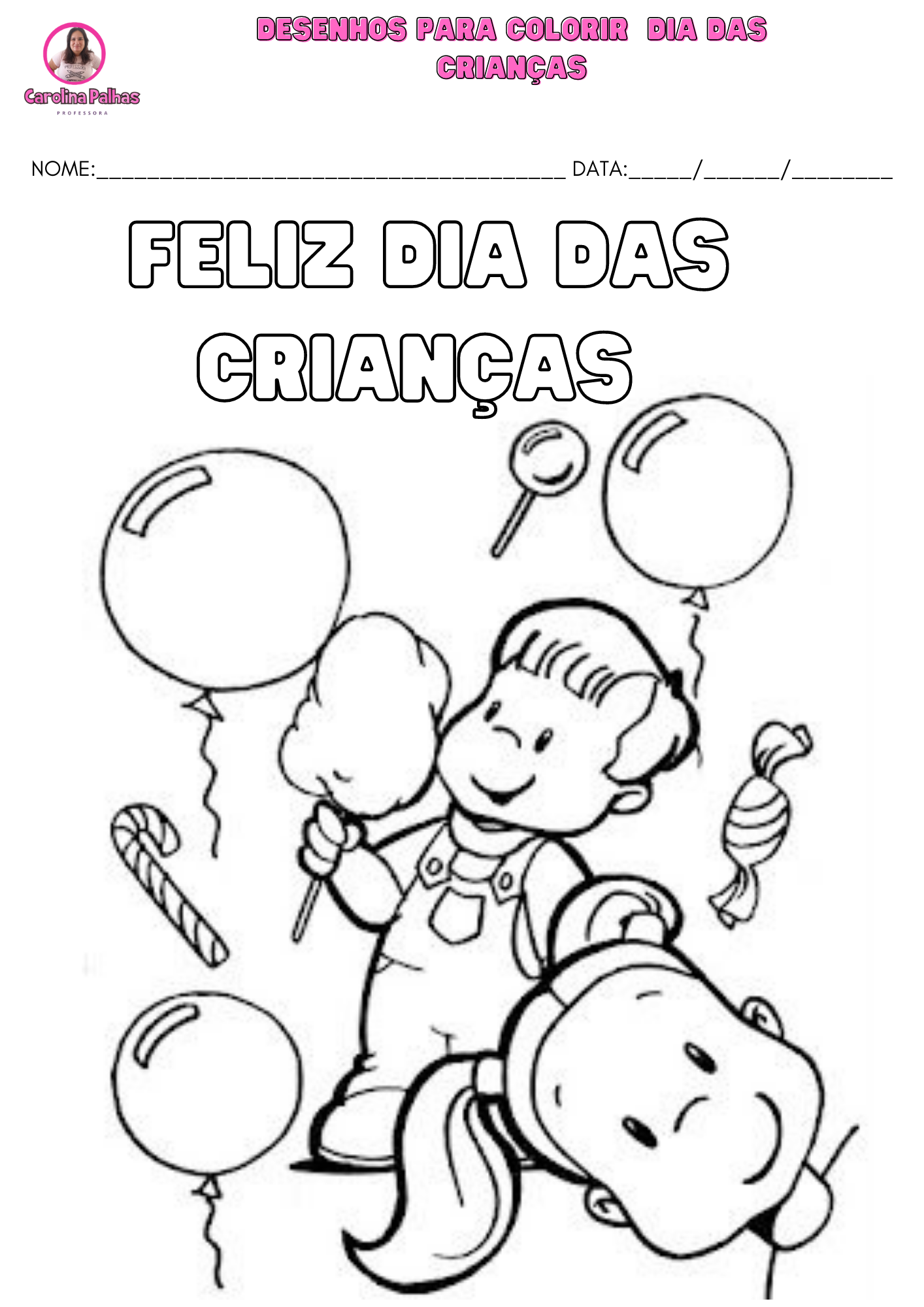 Desenhos para Colorir do Dia das Crianças 2023