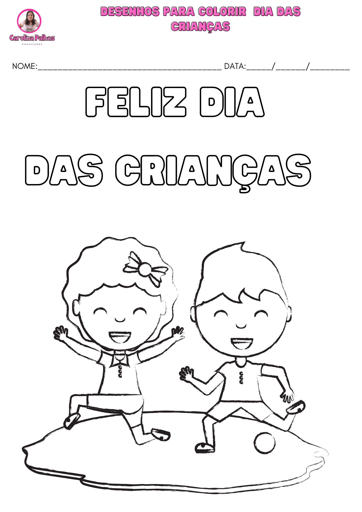 Feliz Dia Das Crianças Com Crianças Pintando Desenhos Na Parede E