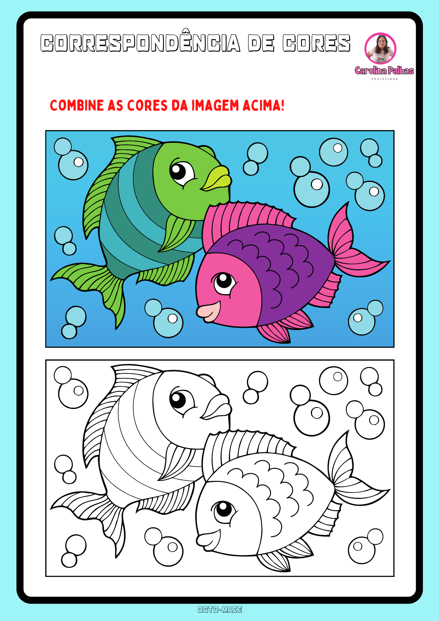 Livro de colorir animais que voam - Professora Carolina Palhas