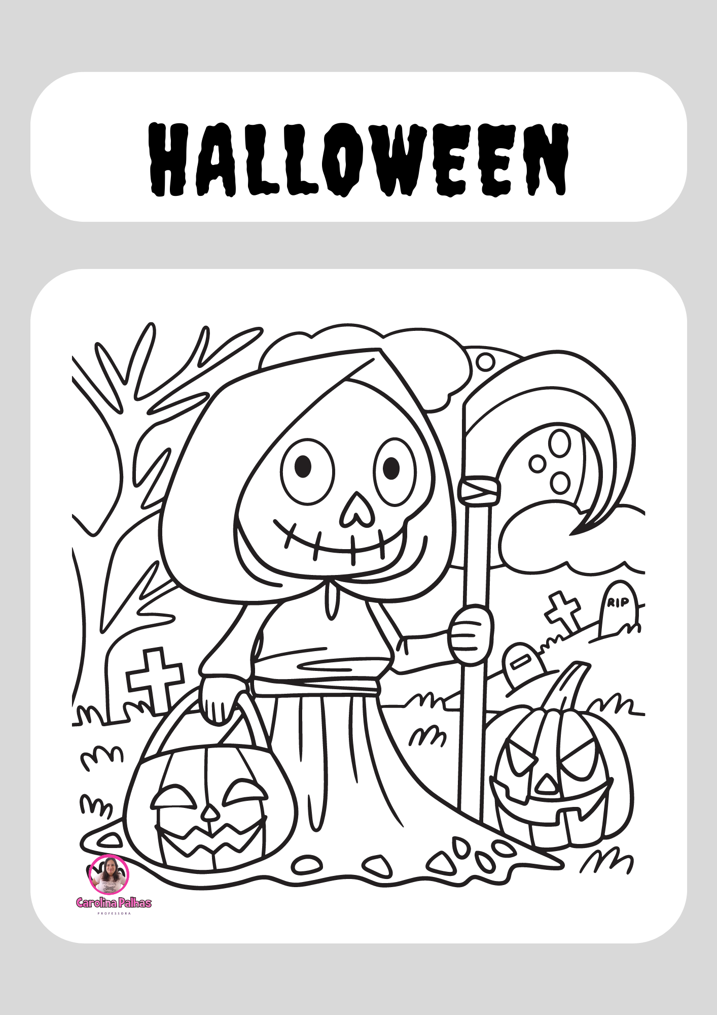 Desenhos para colorir gratuitos de Dia das Bruxas para baixar