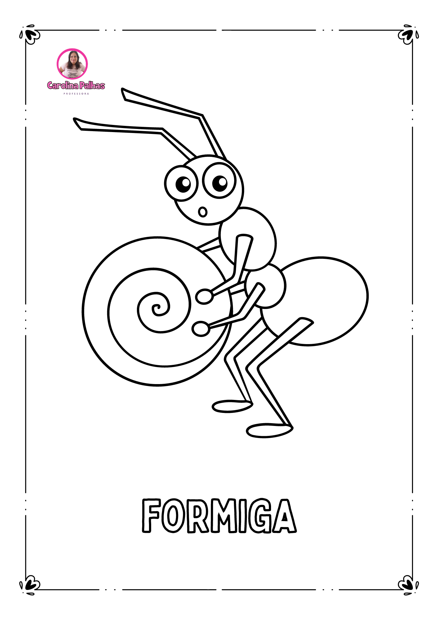 Desenho de Formiga infantil para Colorir - Colorir.com