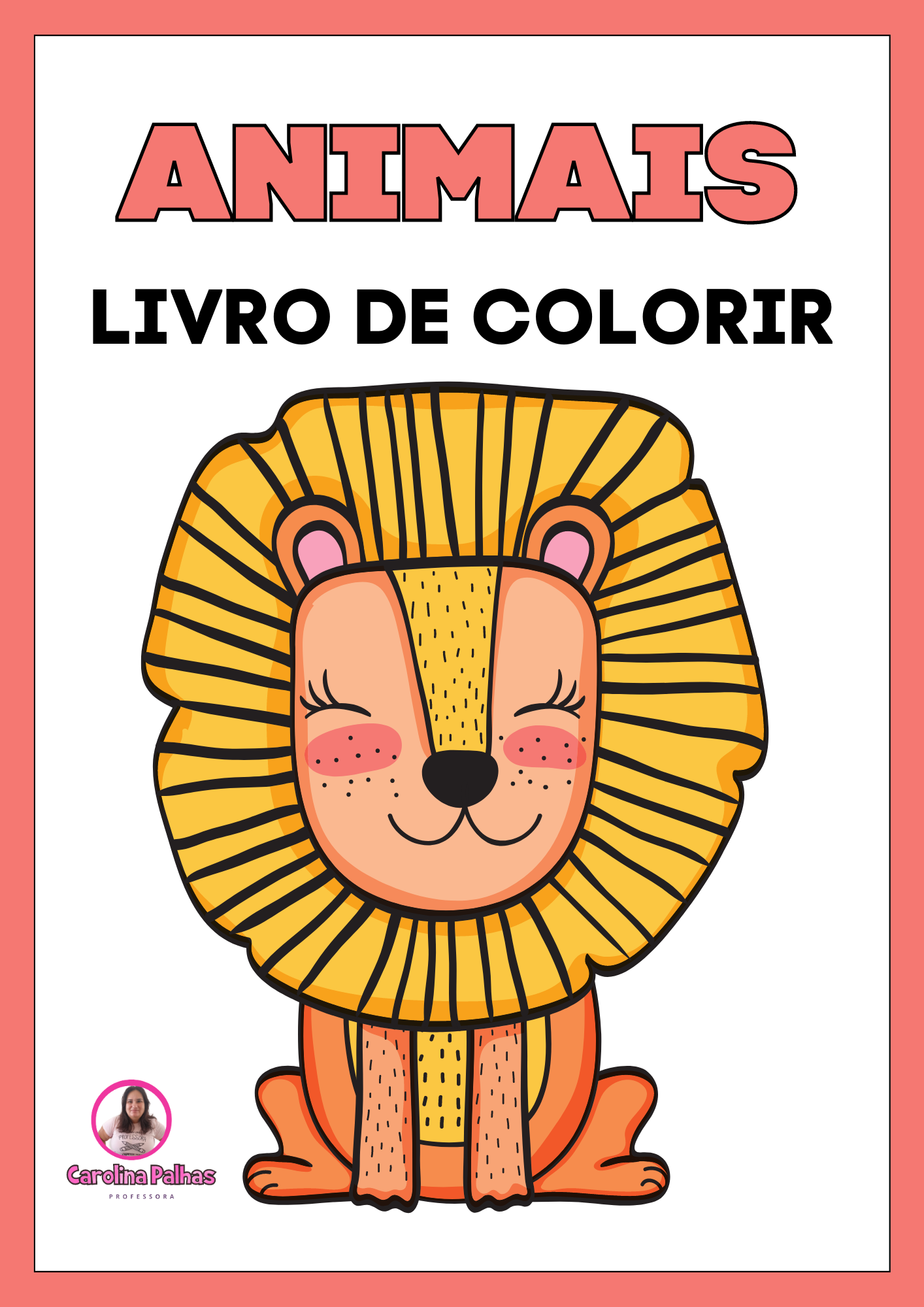 Livro de colorir animais que voam - Professora Carolina Palhas