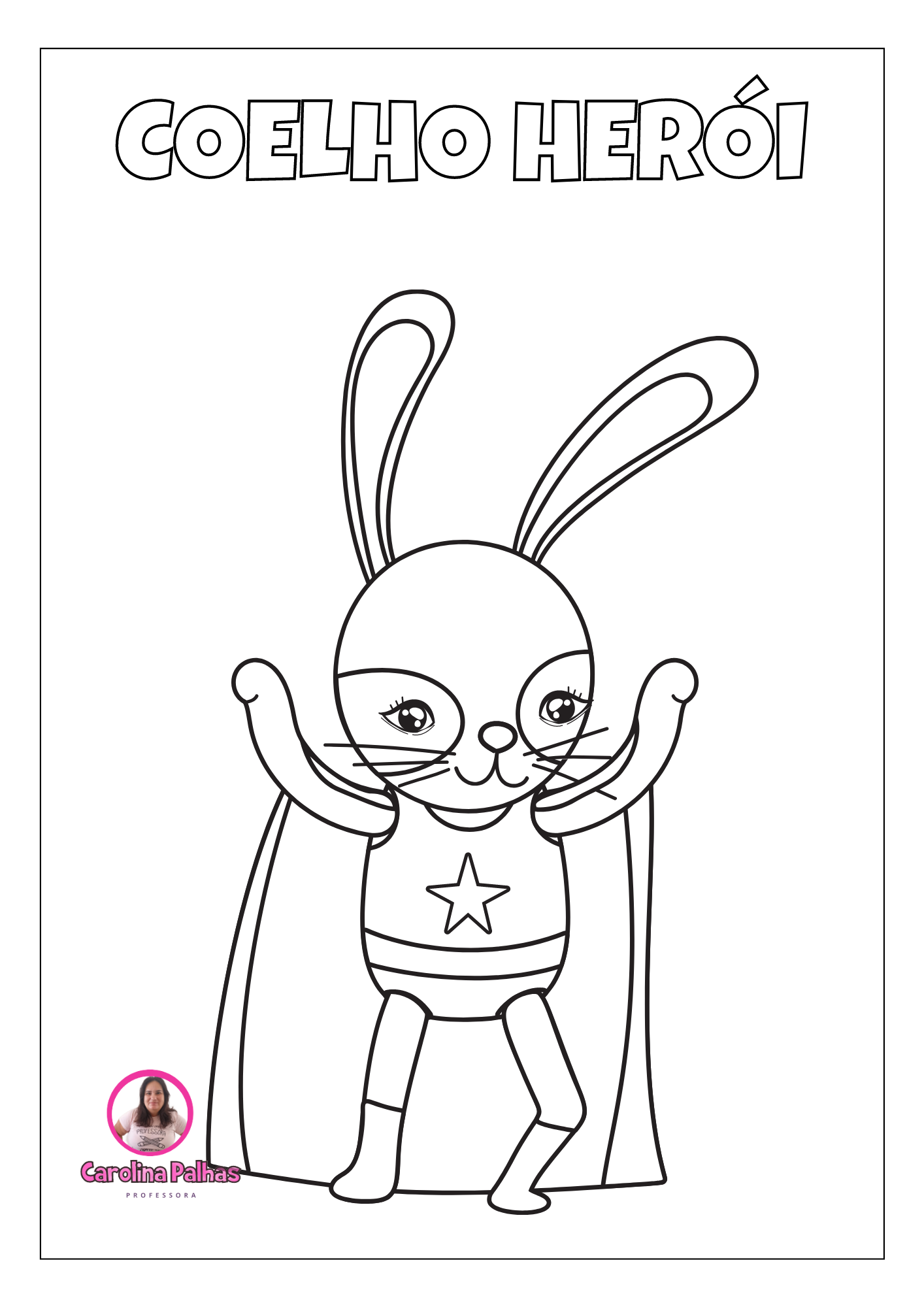 Desenhos para colorir animais - Professora Carolina Palhas