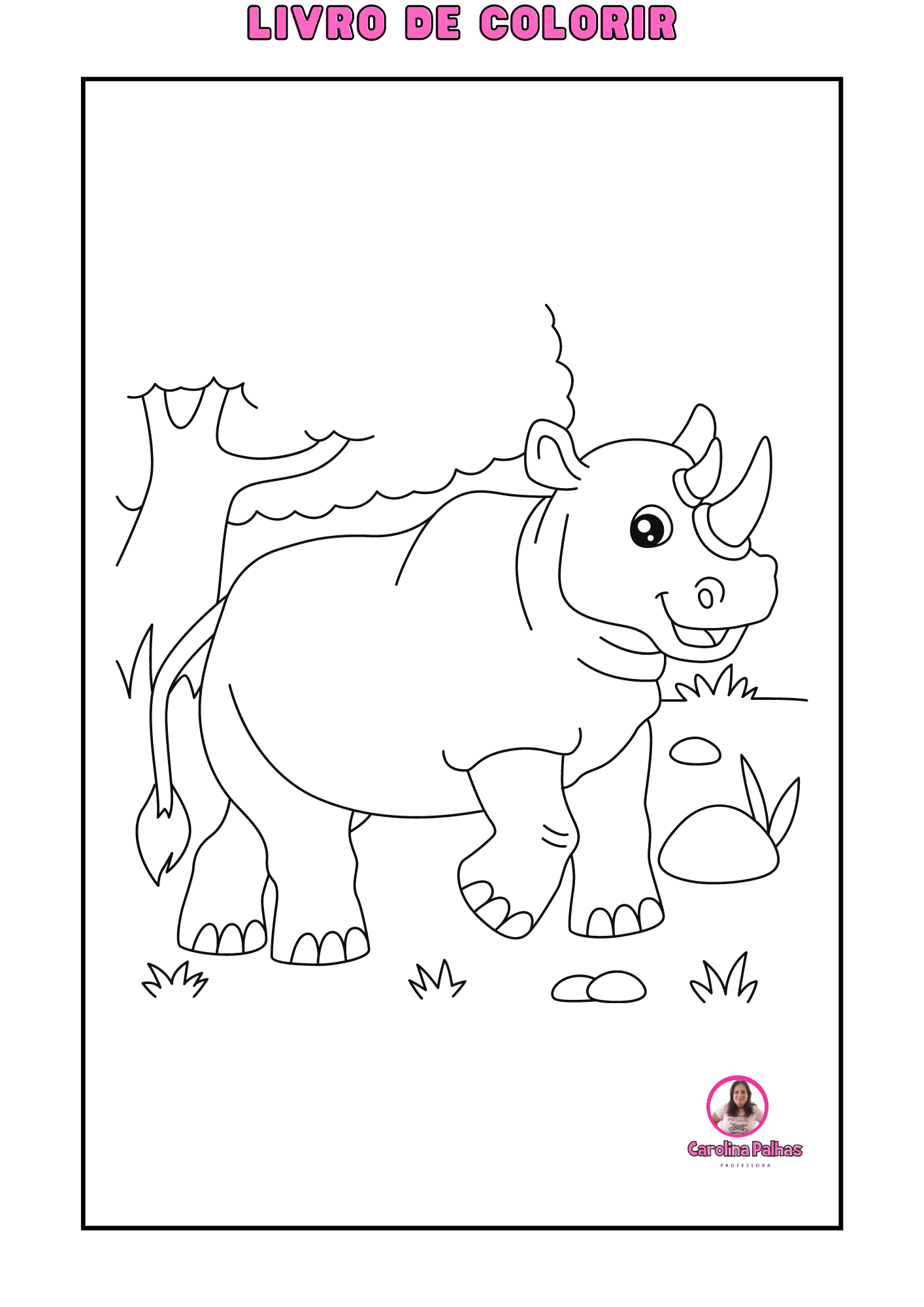 livro de animais para colorir pdf - Professora Carolina Palhas