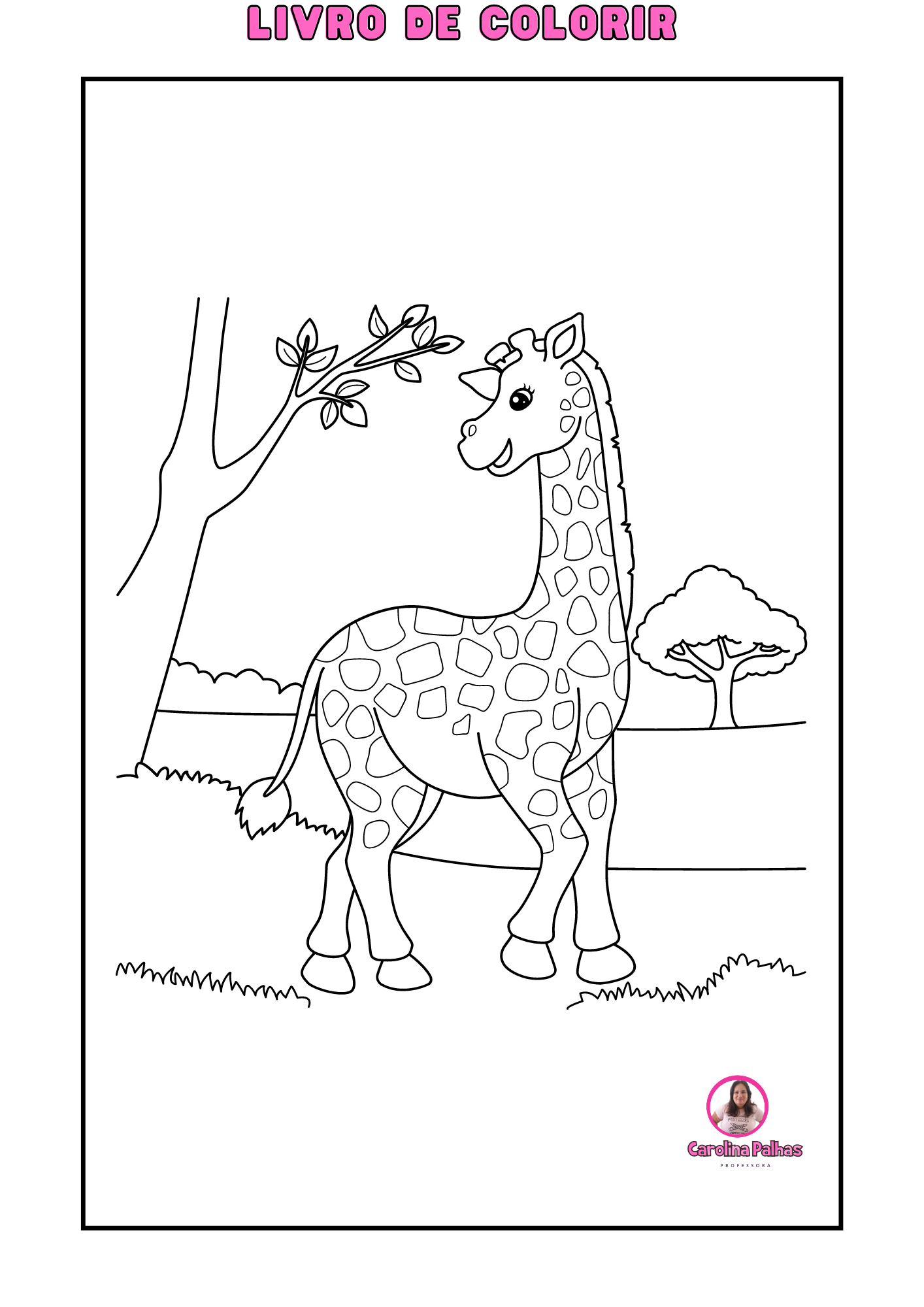 livro de animais para colorir pdf - Professora Carolina Palhas