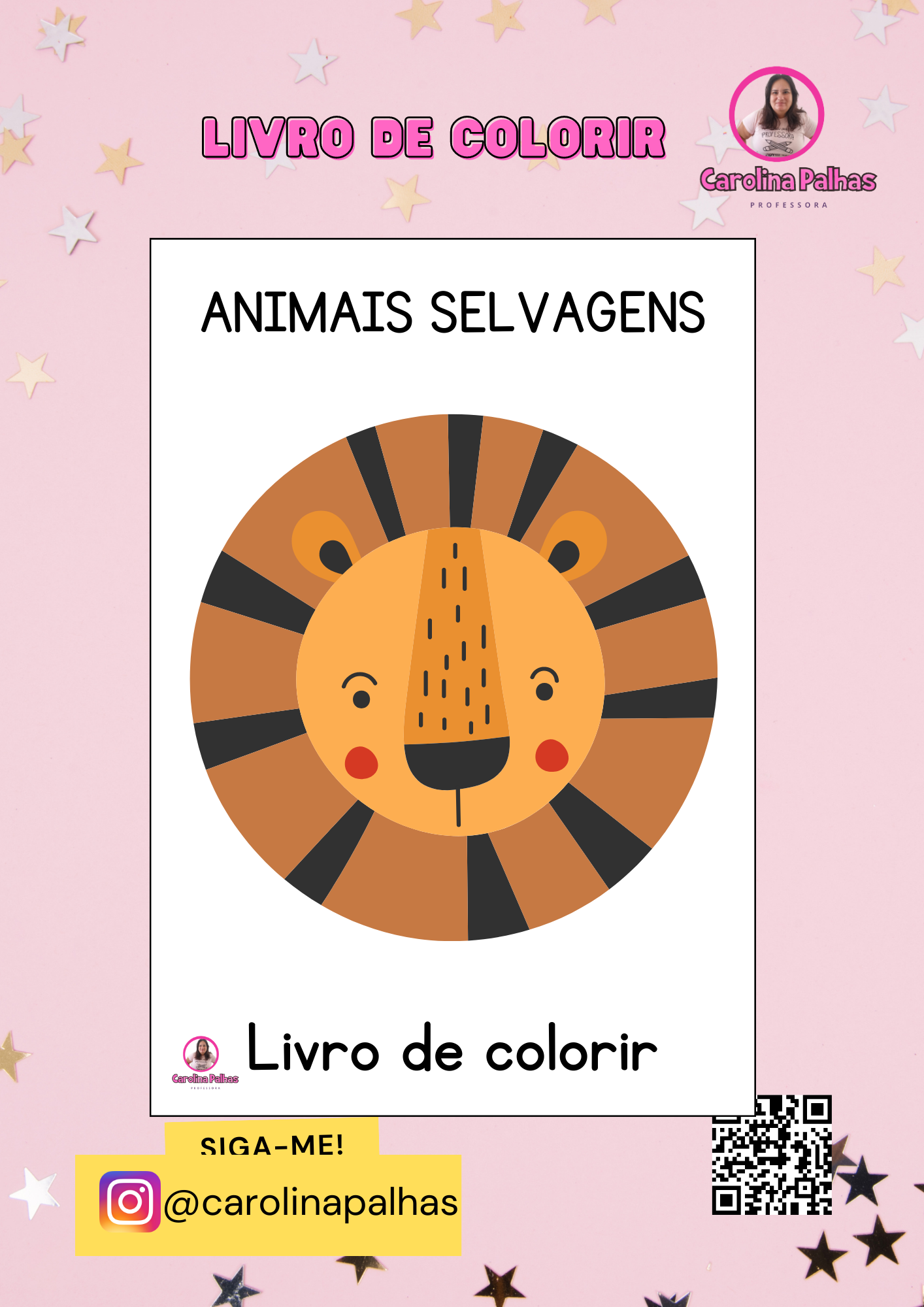 Livro de colorir animais que voam - Professora Carolina Palhas