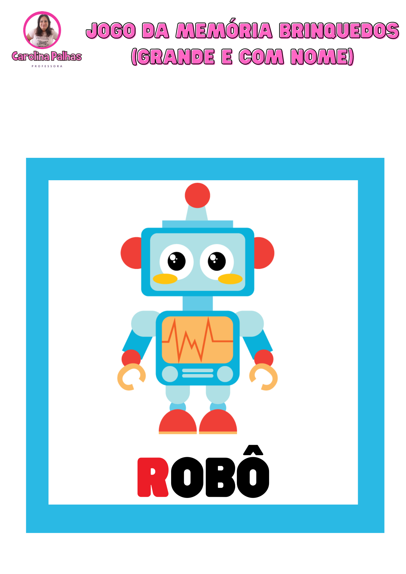 Jogo Da Memória: Robôs [EM PDF] – Loja Brincadeira Especial