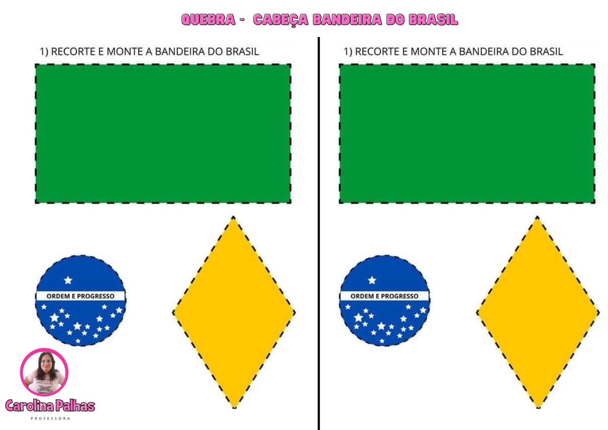 Bandeira do Brasil para colorir