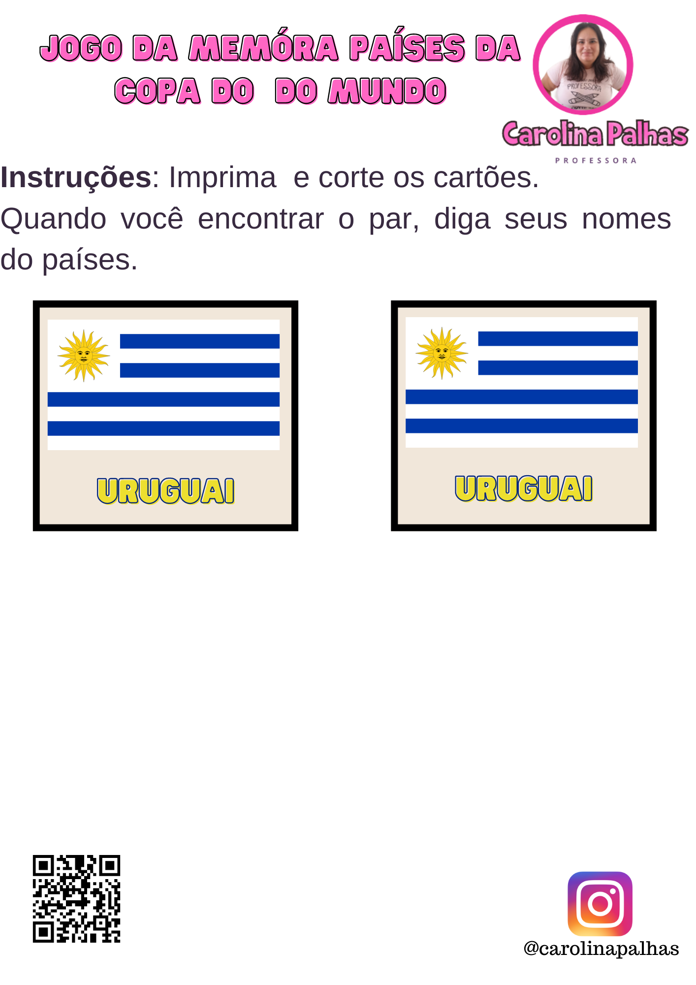 Jogo da Memória Brasil Copa do Mundo