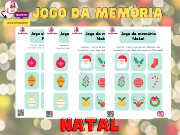 Atividade para imprimir – Jogo da memória de Natal – Blog