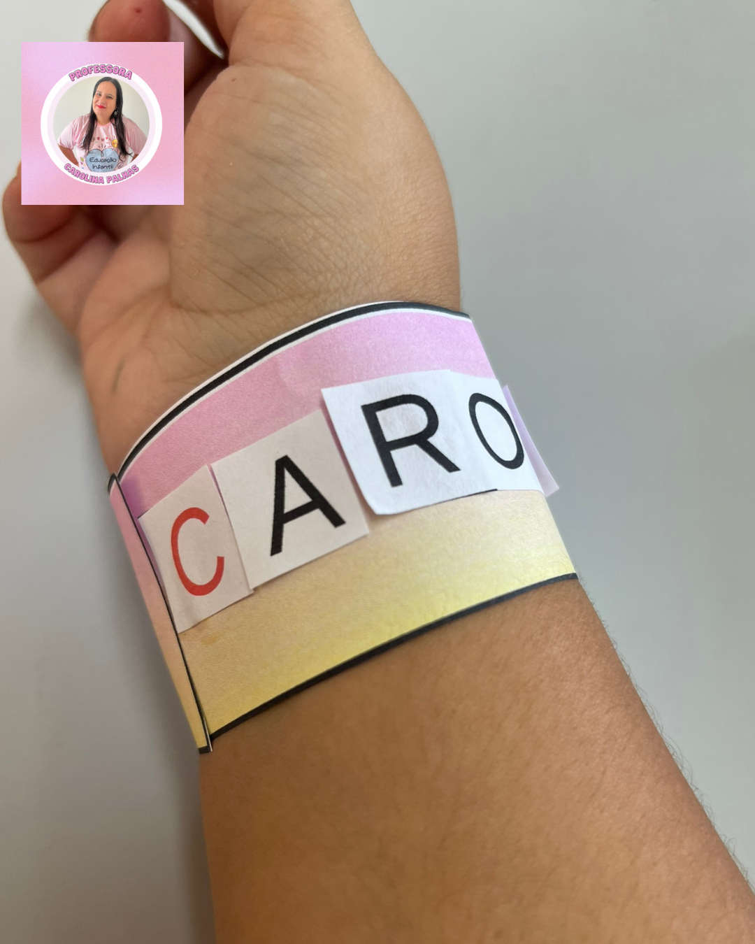 Bracelete Melhores amigos para colorir - Professora Carolina Palhas