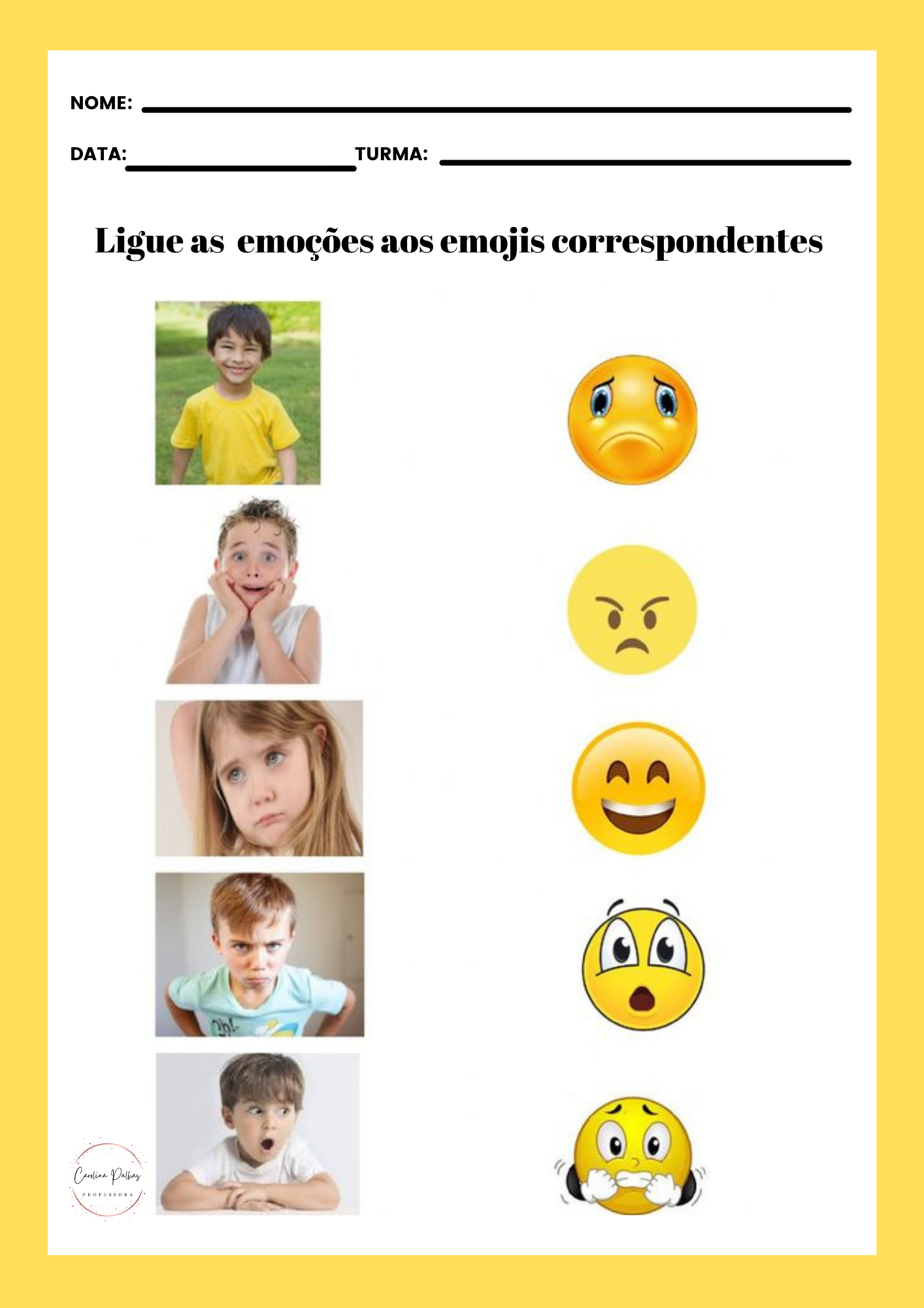 Atividades Sobre Emoções E Sentimentos Para A Educação Infantil ...