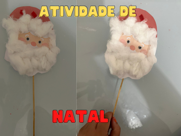 Atividade de Natal| Palitoche Papai Noel - Professora Carolina Palhas