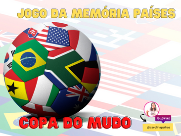 Jogo da Memória Países e Capitais da Copa do Mundo 2022 - Cantinho