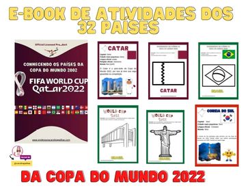 E-book de atividades dos 32 países da Copa do Mundo 2022 - Professora  Carolina Palhas
