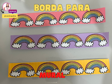 Borda para mural para imprimir - Professora Carolina Palhas