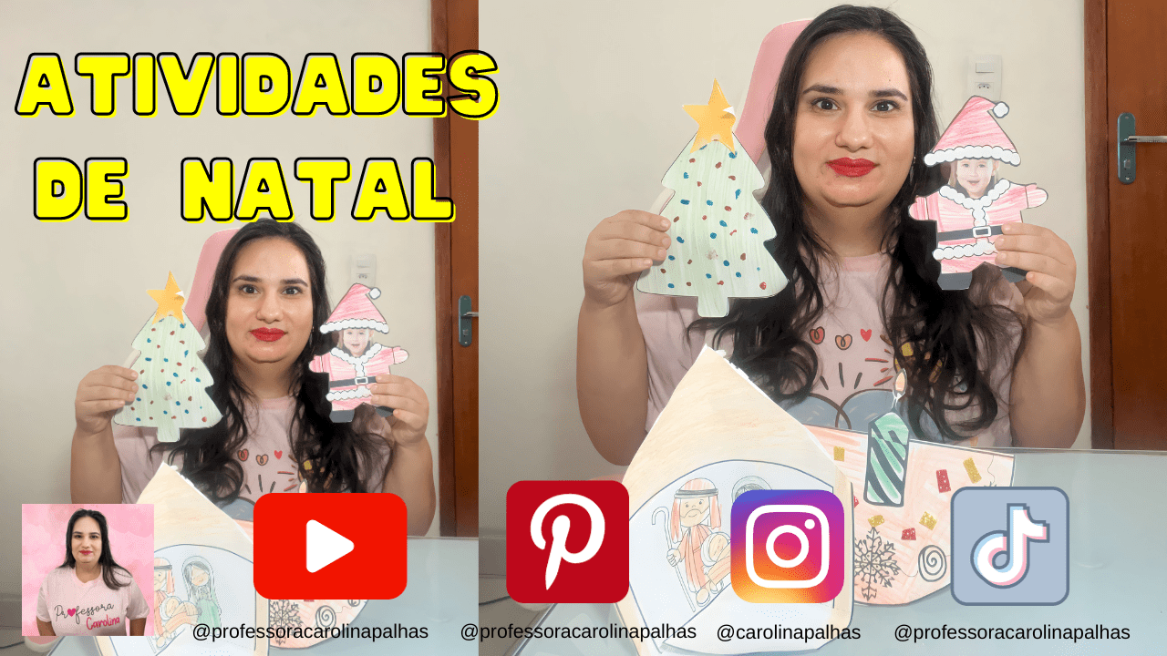 Ideias de atividade para o natal com PDF - Professora Carolina Palhas