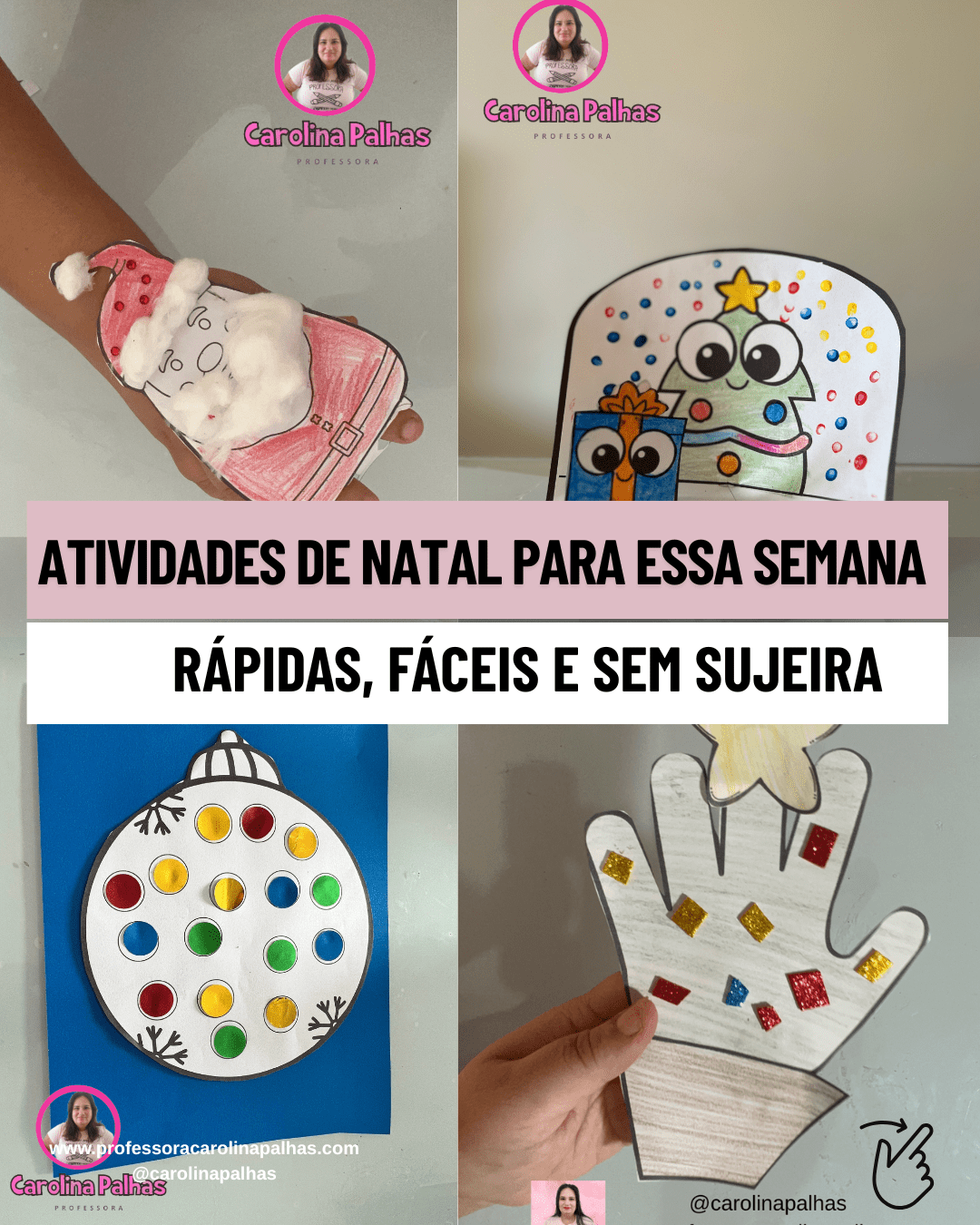 atividades de Natal - Professora Carolina Palhas