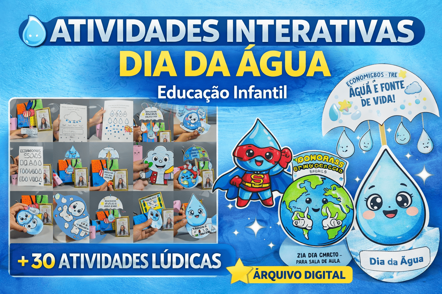 ATIVIDADE INTERATIVA PARA O DIA DA ÁGUA NA EDUCAÇÃO INFANTIL ...